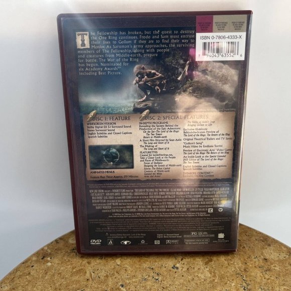 The Lords Of The Ring: (The Two Towers) (Widescreen DVD's) (2 Disc Set Box) - Picture 9 of 9
